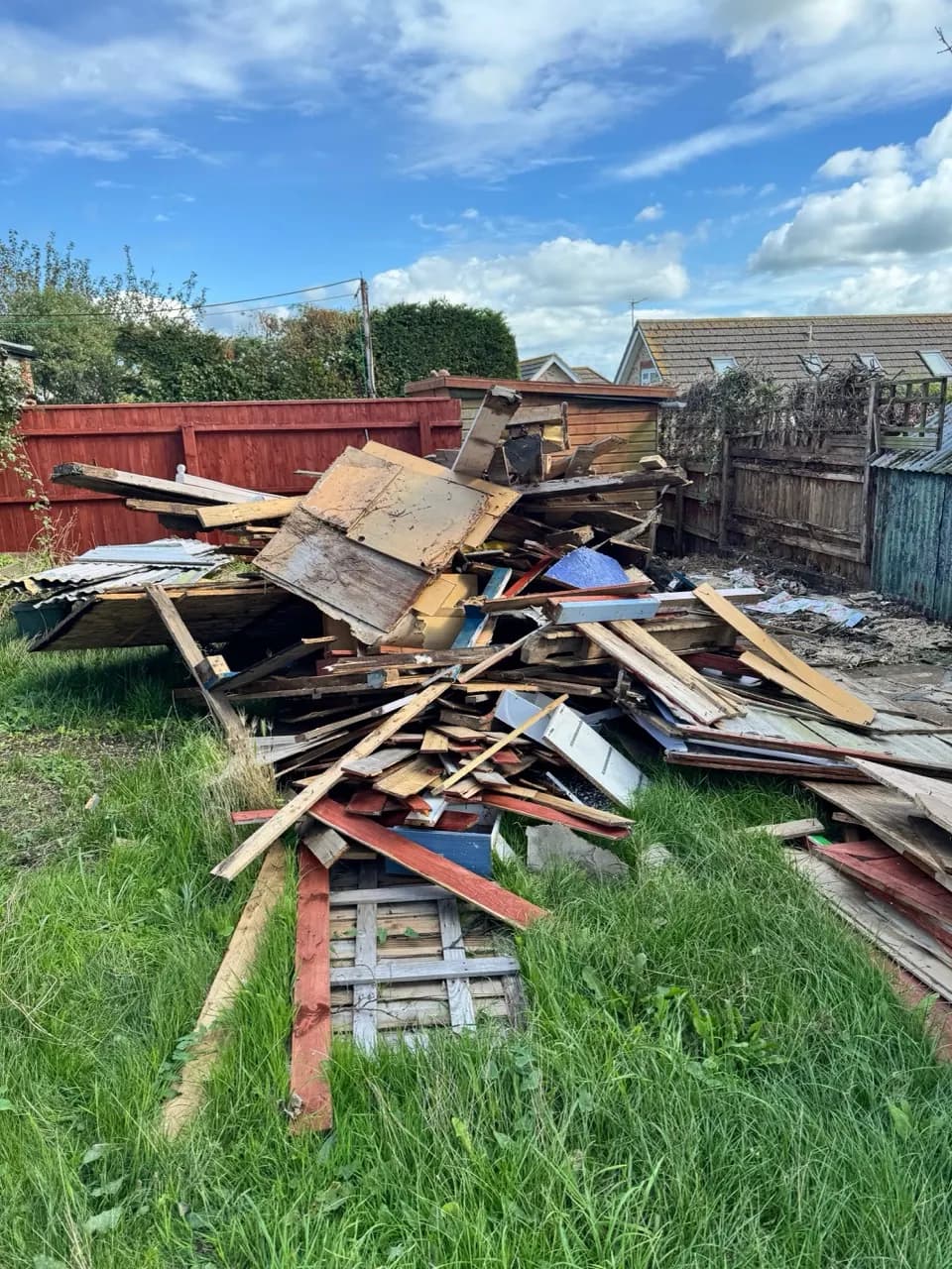 A load of household rubbish ready for collection on the Isle of Wight